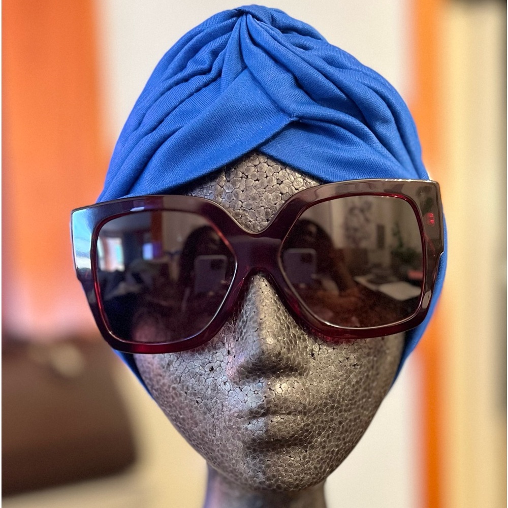 VERSACE - Color: Transparent Red Acetate, Lens: Dark Violet. Wore once.